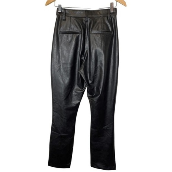NEW! ABERCROMBIE The Skinny Ultra High Rise BLACK‎ Vegan Leather Pant, Size 4 - Picture 6 of 12